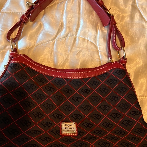 DOONEY & BOURKE Logo Fabric Hobo Bag w/ Silver Tone Hardward - Picture 12 of 12